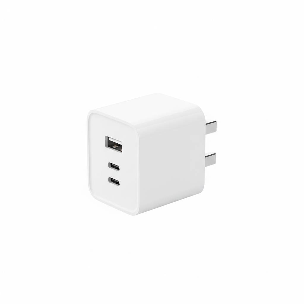 65W USB-C GaN Wall Charger — 3-Port, Foldable Plug