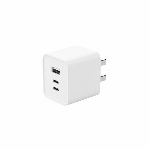 65W USB-C GaN Wall Charger — 3-Port, Foldable Plug