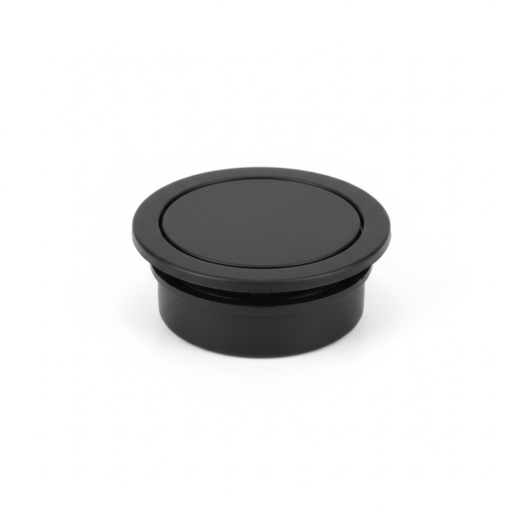Desk Grommet 2.5in — Plastic Cable Hole Cover, Black
