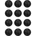 Adhesive Cable Clips — 12pcs Black, Self-Stick Cord Holder